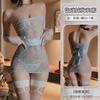 Domila Erotic Underwear Tube Top Embroidery Print Perspective Kimono Set Erotic Underwear Sexy Hip Wrap Uniform