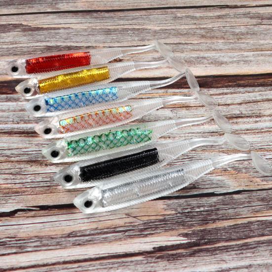 Měkká nástraha Swimbait Rybářská nástraha Lure 3D Oči Realistický Vzhled Jasná Barva Mini Velikost Přenosná Venkovní Rybaření Umělá Nástraha