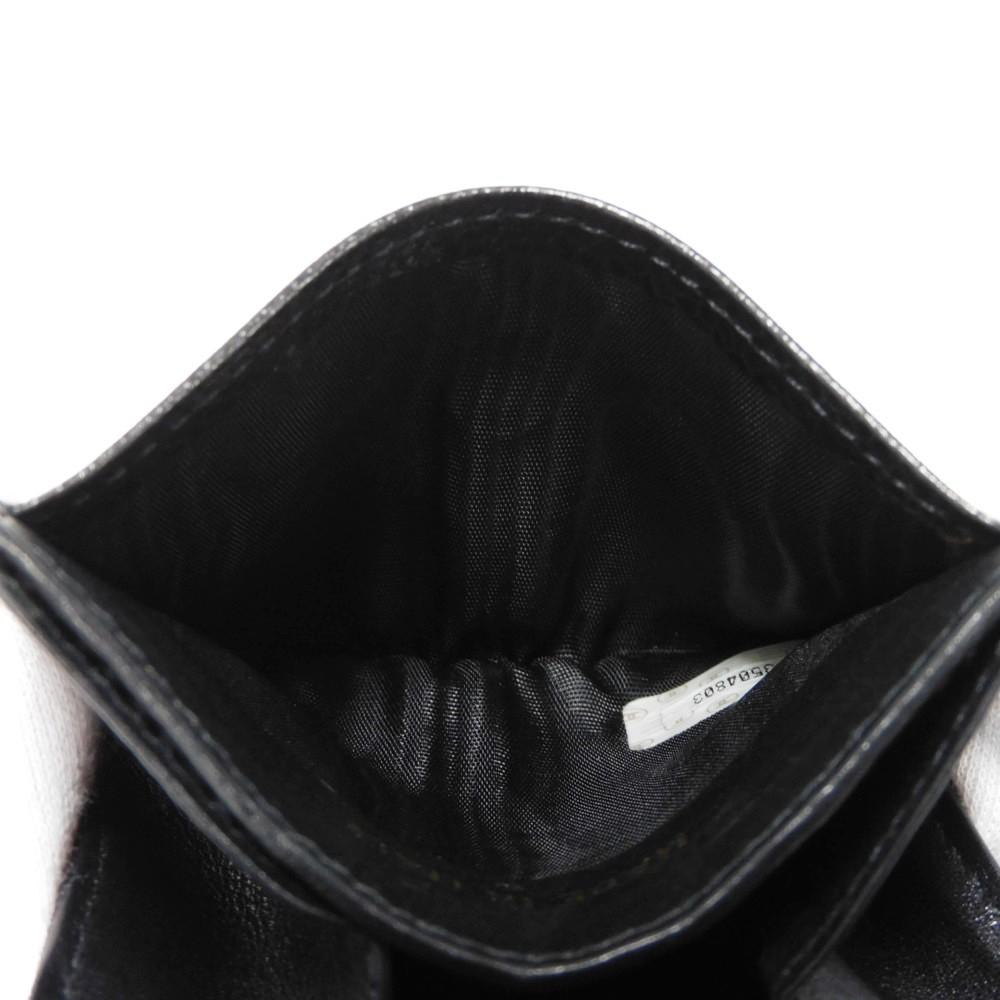 Used 10097 Compact Flap Wallet 7943 COCO Mark CC Mark 3rd Series Vintage Deca Coco Caviar Skin Black Unisex from Japan