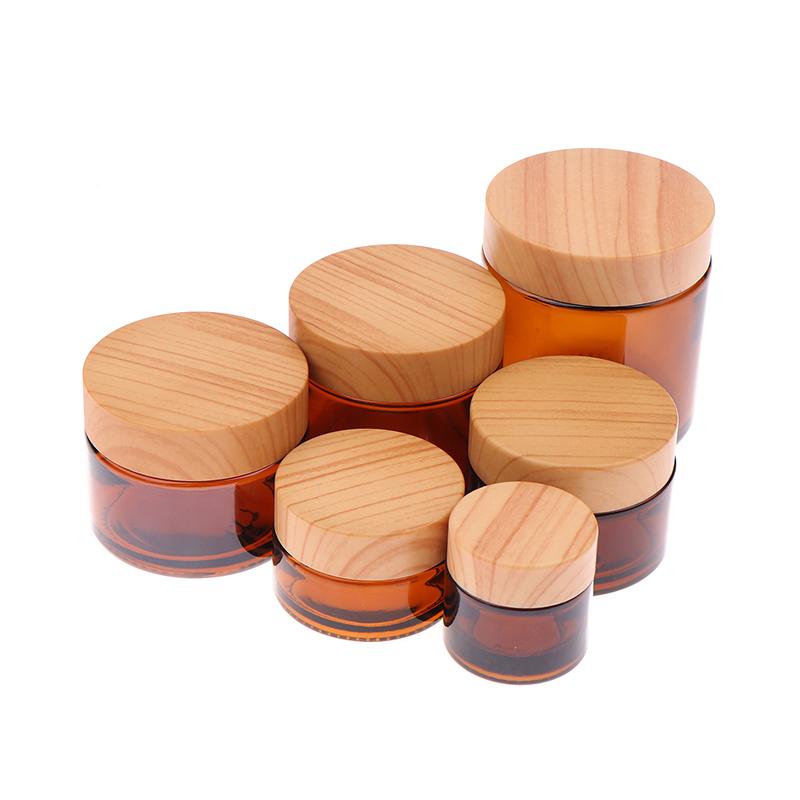 5/10/15/20/30/50/60/100G Dark Tan Cream Bottle Glass Separate Bottle Face Cream Eye Cream Box Travel Empty Cosmetic Container