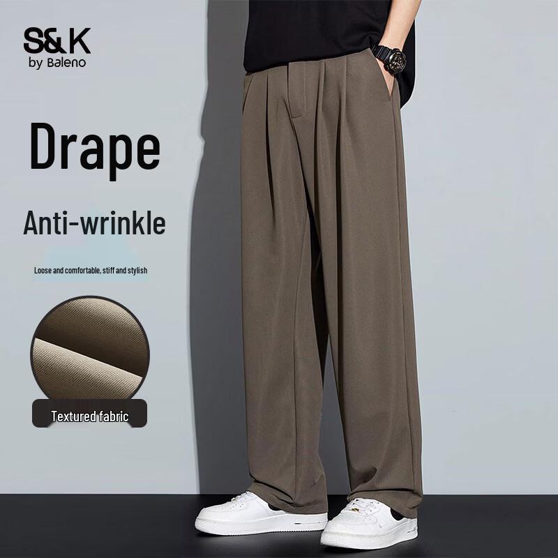Baleno Men's S&K Loose Straight-Leg Casual Pants