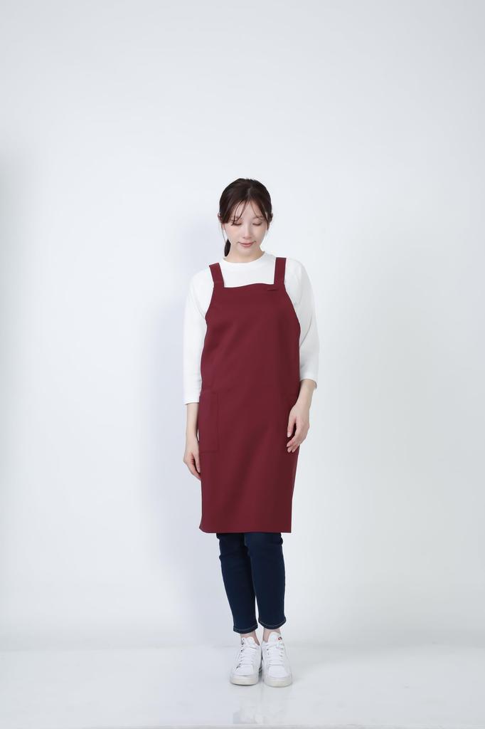Bib Restaurant M [Seven Uniform] Apron, H-Shaped, GT7013, Unisex, Uniform, Wine,