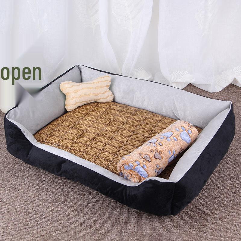 Warm Dog Bed: Cozy Spot for Small, Medium & Large Breeds - Pet Nest & Mat