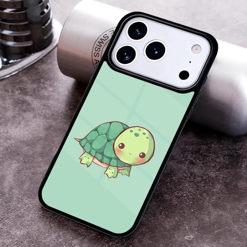 Cute Cartoon Turtle Phone Case For iPhone 17 16 15 14 13 12 11 Pro Max Plus 17Air Soft Silicone Cover