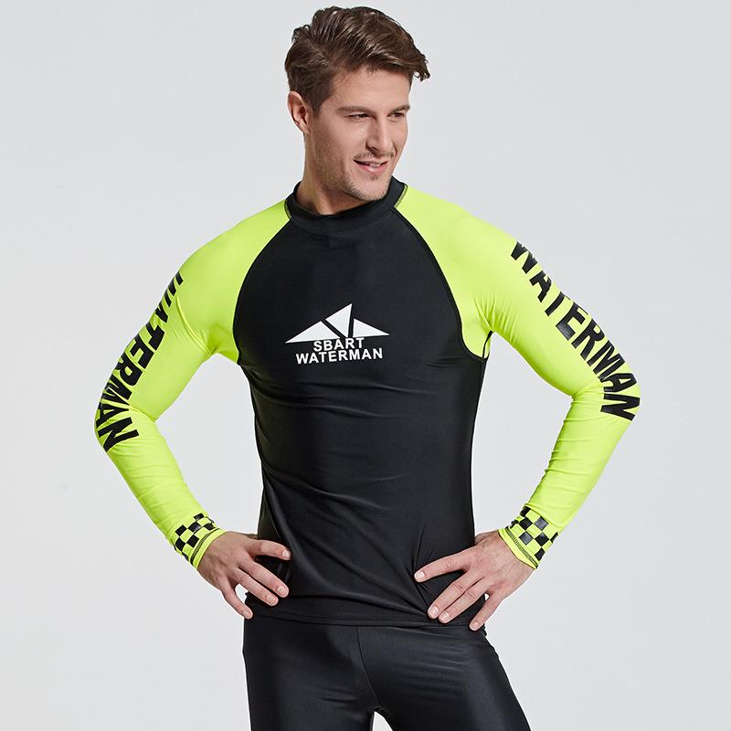 Shabate Men s Quick-Dry Diving Suit: Long Sleeve Sun Protection, Slim Fit, Jellyfish-Resistant Top for Snorkeling. Large