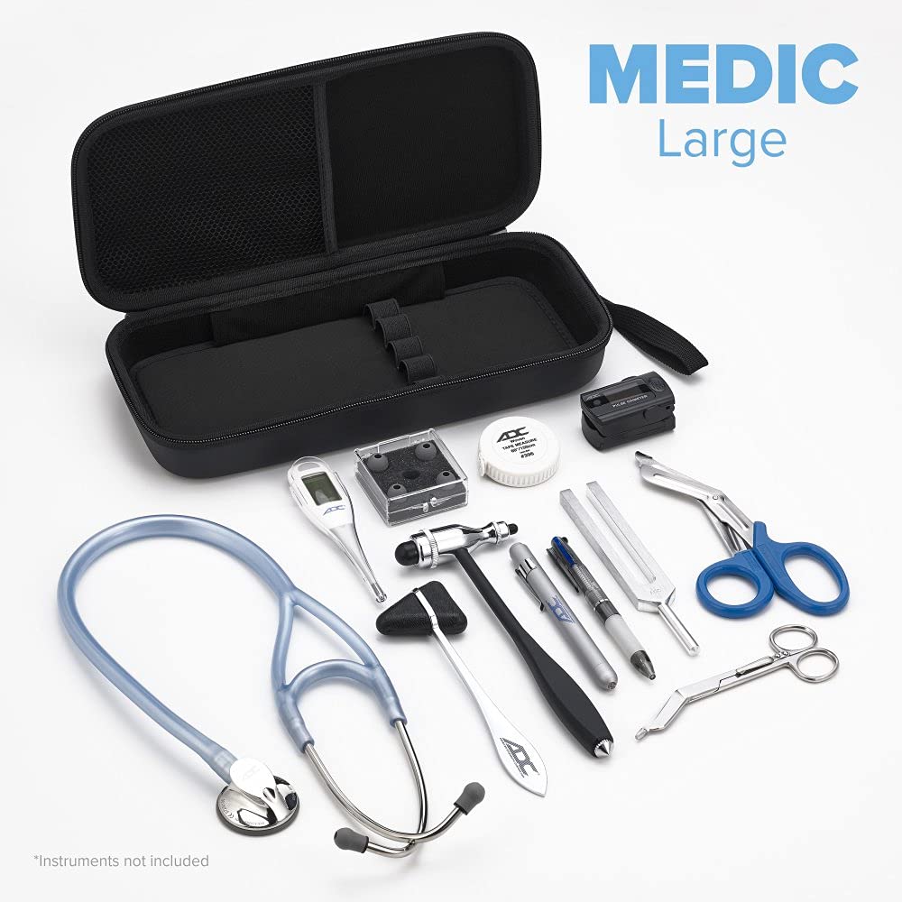 ADC (NY, USA) Medic Medical Carry Case Large AD Scope Stethoscope Case Water Resistant EVA 1028LBK