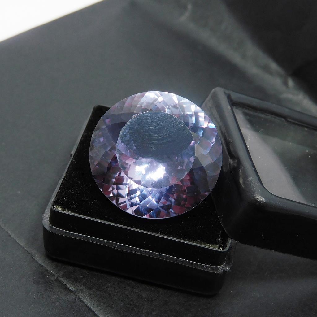 Natural Color Change Alexandrite Loose Gemstone Round Cut 34.55 Ct for Jewelry Making and Crafts