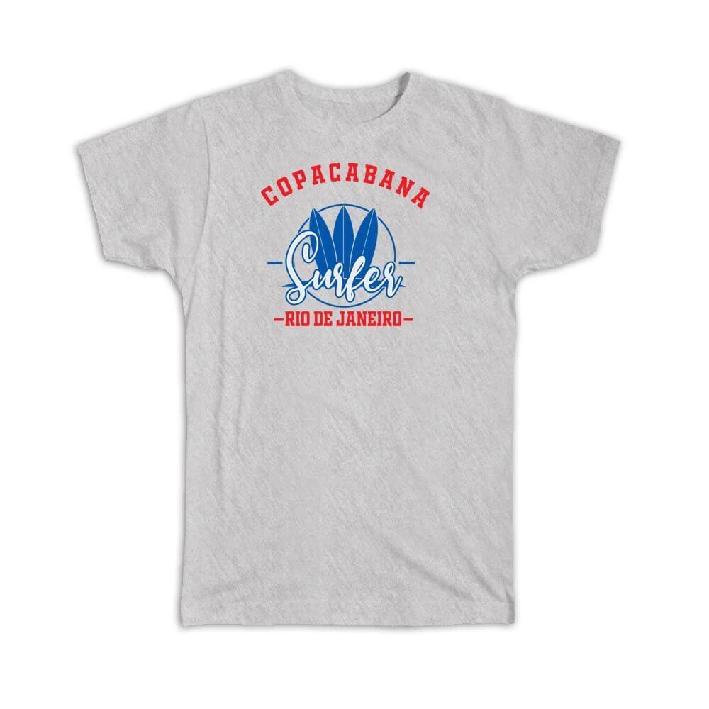 Gift T-Shirt : Copacabana Brasil Surfer Tropical Souvenir Travel M