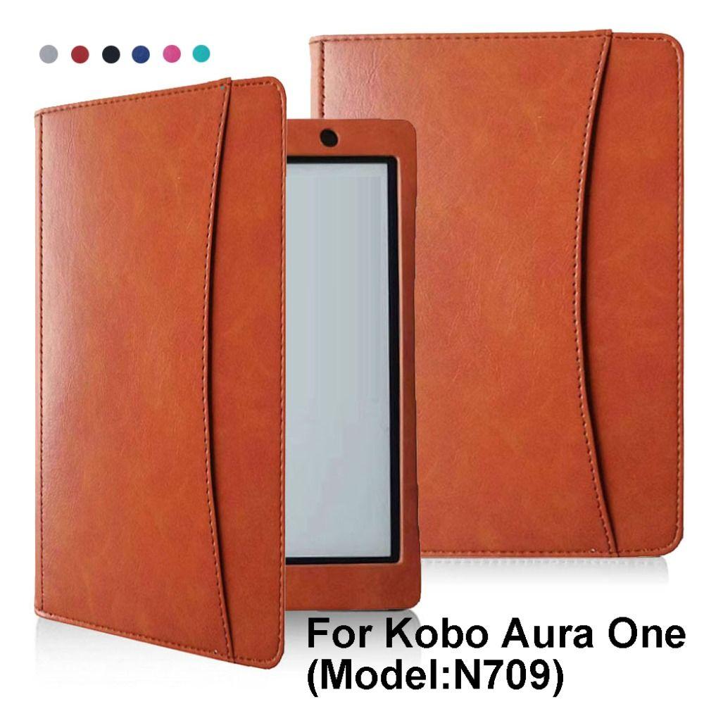 Shockproof N709 Protective Cover Magnetic Folio Shell Premium Card Holder for Kobo Aura One