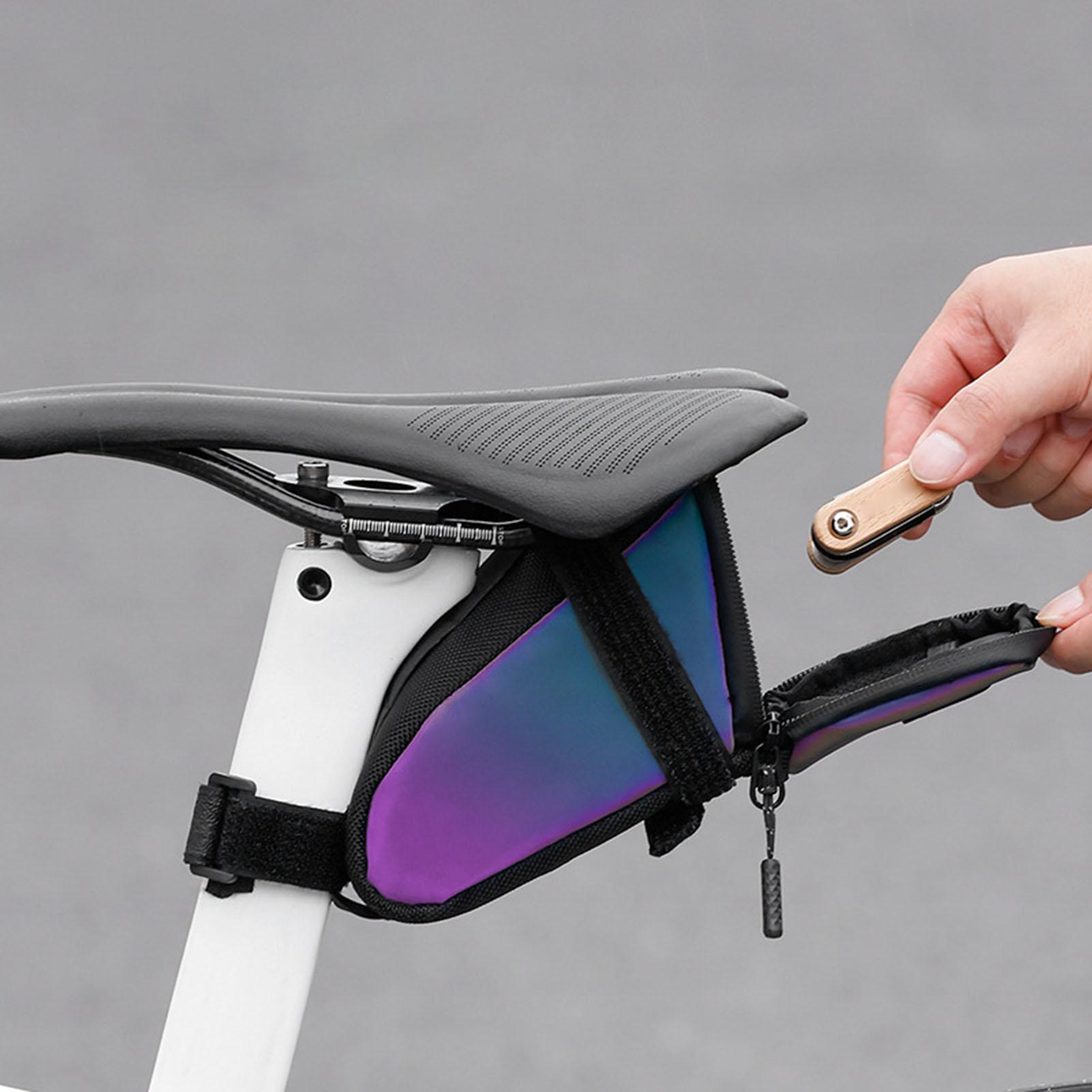 Задняя сумка для шоссейного велосипеда Светоотражающая велосипедная сумка под седло Велосипедная сумка на подседельный штырь Клиновидная задняя сумка для велосипеда Велосипедный аксессуар CN