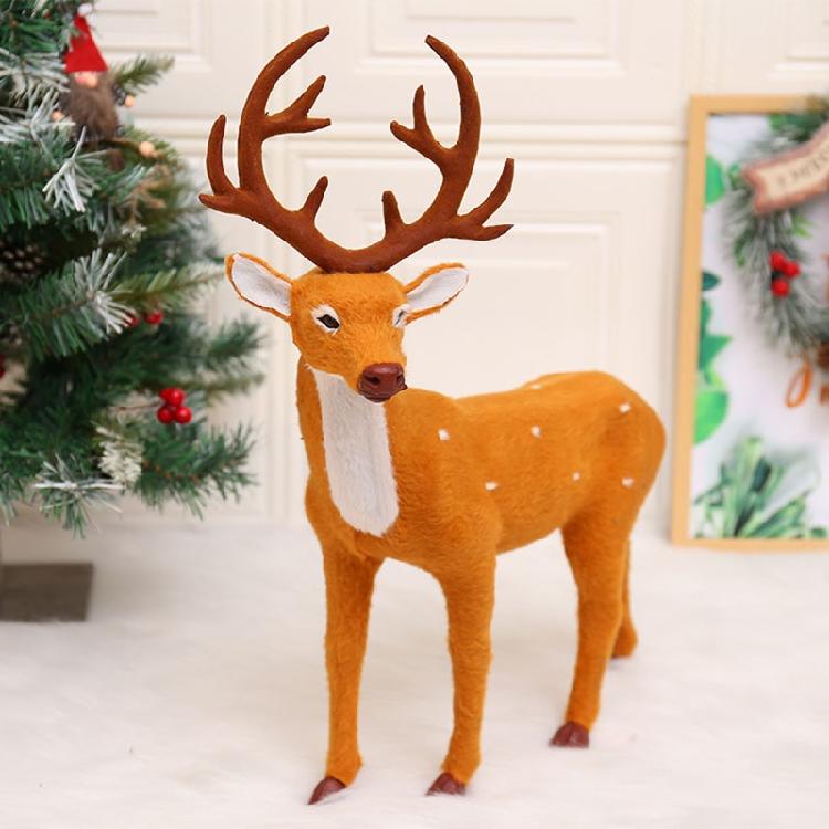 Creative Christmas Elk Ornament 15/20/25/30/35cm Party Dining Table Decor