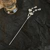 Retro Silver Double Lily of the Valley Pearl Hairpin - Elegant Hanfu Jewelry Gift for Women