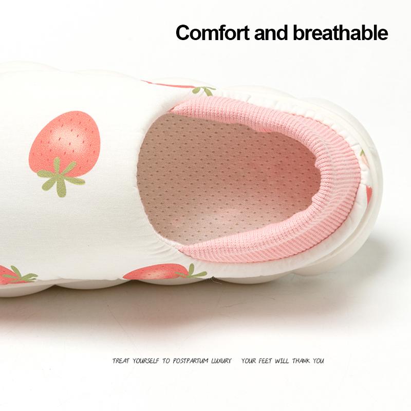 Fashion Cartoon Panda Print Home Slippers for Women Indoor Soft Sole Non Slip Pregnant Cotton Shoes Woman Lightweight Comfort Slippers