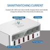 USB PD QC Charger Adapter Wireless Charger 6 Ports Fast Charging Station for IPhone 16/15/14 Pro Max IPad, Samsung Huawei