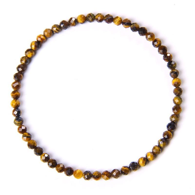 4MM Natural Stone Tourmaline Bracelets For Women Men Crystal Faceted Beaded Bracelet Healing Reiki Handmade Exquisite Jewelry