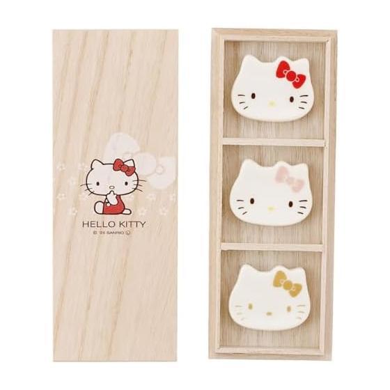 Sanrio Characters Hello Kitty Chopstick Rest, Japanese Tableware, Goods, Kitty, Kitchenware, Made in Japan, Gold, HK193-402