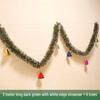Christmas Ribbon Garland & Ornaments: Rattan, Leaves, Snowflakes & Tinsel for Decoration