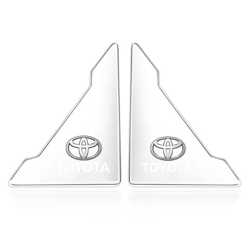 2Pcs Car Door Corner Protector Stickers Decoration For Toyota GRsport Crown Hilux Aygo Yaris Corolla Rav4 CHR Auris Cruiser