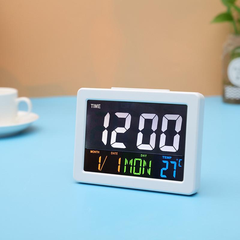 Digital Lcd Alarm Clock With Temperature Calendar For Students And Home Use