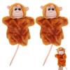 Children Hand Puppet 2Pcs Soft Plush Story Telling Monkey Toy Enhances Motor Skills 26X19X10CM For Kids Aged 2-6