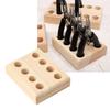 Solid Wood Pliers Storage Rack For Workshop Tool 8/12/19Holes Sturdy Construction NonSlip Base Durability Wood Build