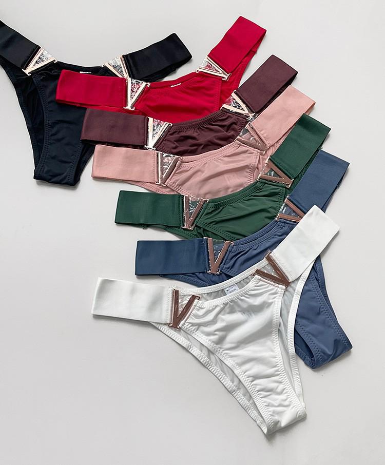 European & American Ice Silk Low Waist V-Shaped Sport Thong: Sexy, Hip-Lifting, Half-Coverage Design