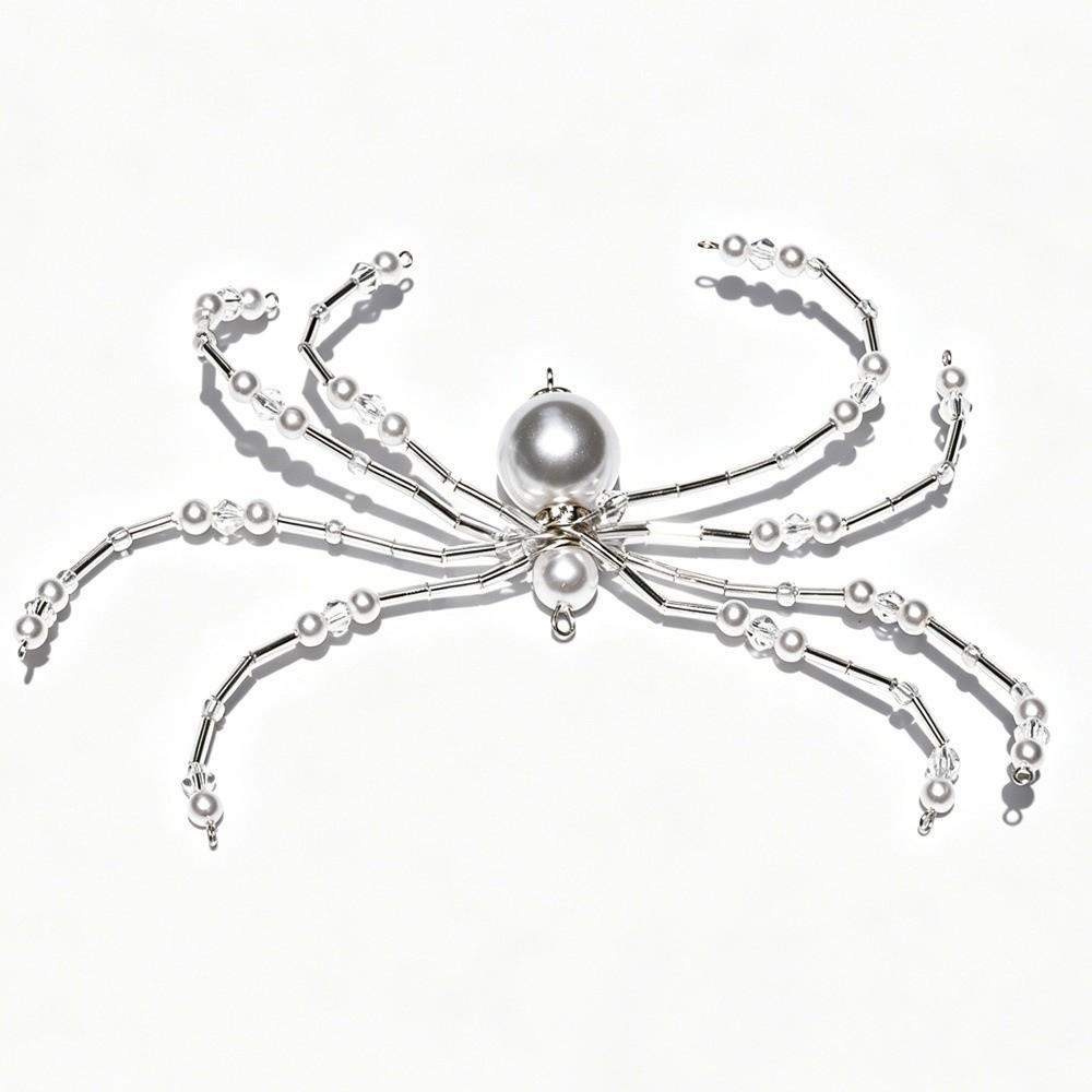 Colorful Beaded Spider and Spider Web Decorations Crystal Halloween Decorations Haunted House