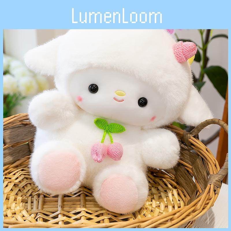 Plush Sheep Doll Gift For Girls With Cherry Decor For Birthday