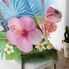 Tropical Flowers And Flamingo Tulle Curtain For Living Room Sheer Valance Curtain For Kitchen Bedroom Window Drapes