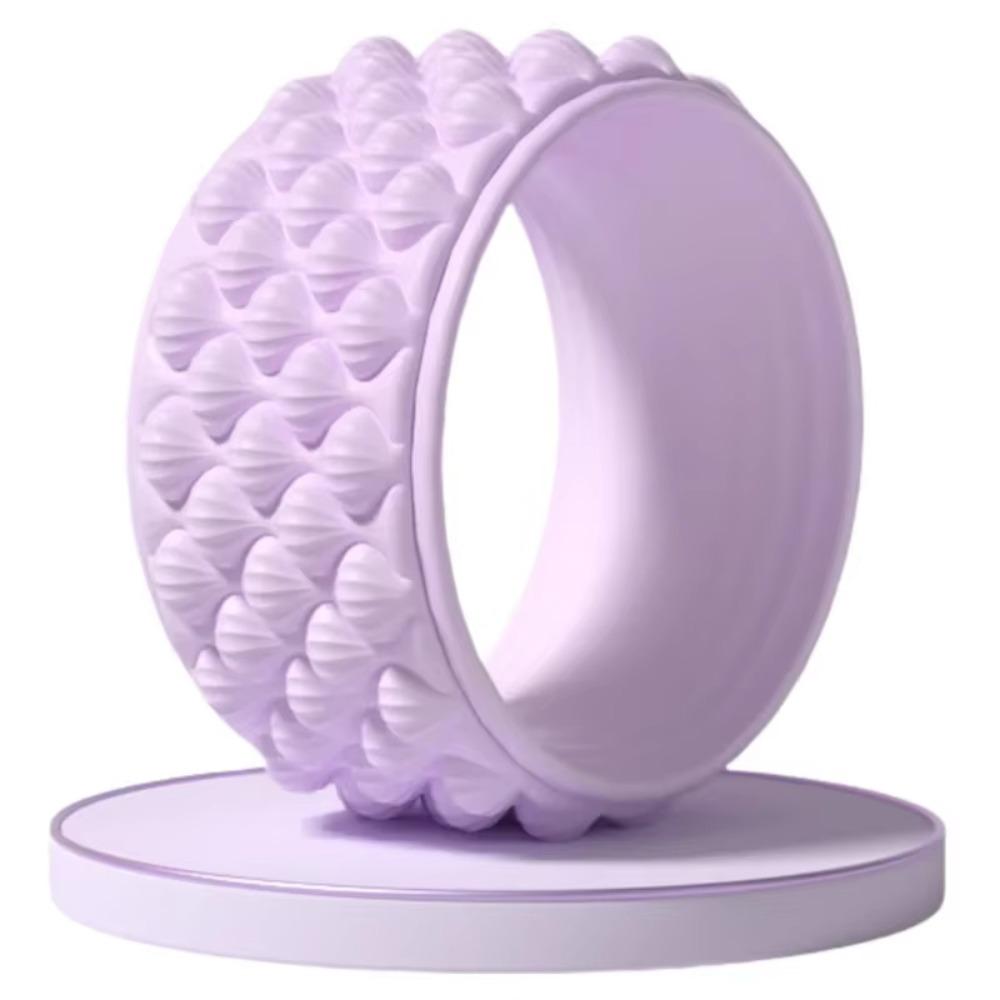 Silicone Yoga Wheel Wear Resistant Beginner Training Tool Massage Roller Double-layer Thickened Back Yoga Equipment фиолетовый