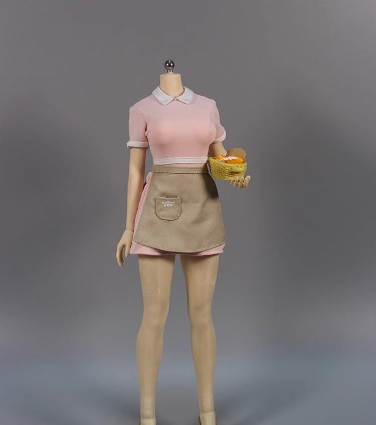 Scale Action Figure Compatible with TBLeague and Other Bodies HAILI TOYS HU9046A1 Family Restaurant Clerk Beautiful Female Pink Uniform Set Body and