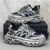 Men's Mesh Thick Soled Tire Shoes Casual Sports Shoes Wear-resistant Lightweight Comfortable Breathable Fashionable and Trendy