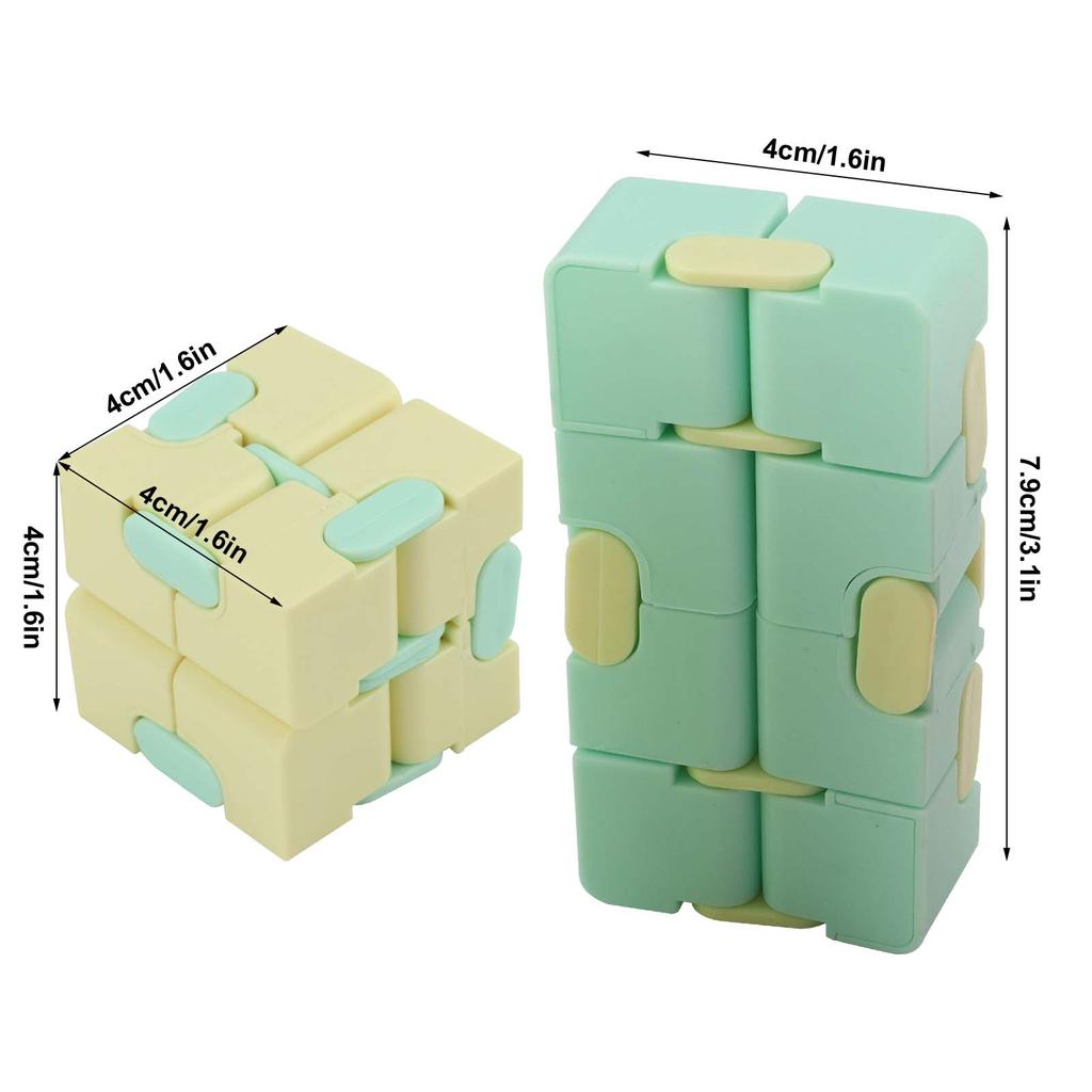 3pcs Plastic Infinite Cube Matte Decompression Toy for Adults Children Office Household Playing