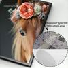 Baby Animal Flower Crown Print Canvas Painting Prints HD Posters Cute Animal Portriat Wall Art Pictures Home Kid Bedroom Decor