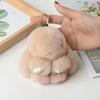 10CM Mini Fluffy Real Fur Pompon Bunny Women Girls Cute Plush Rabbit On Bag Jewelry Wedding Party Toy Kid Gift Bag Charm