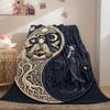 Demon Slayer Chic Cartoon Flannel Blanket, Printed Graphics for Sofa and Bed, Warm Bedding for Chairs and Travel_LIAN
