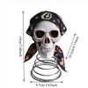 Skull Tree Topper Pirate Skull Tree Decoration Spooky Skeleton Tree Topper Ornaments for Halloween Christmas Decor for Home