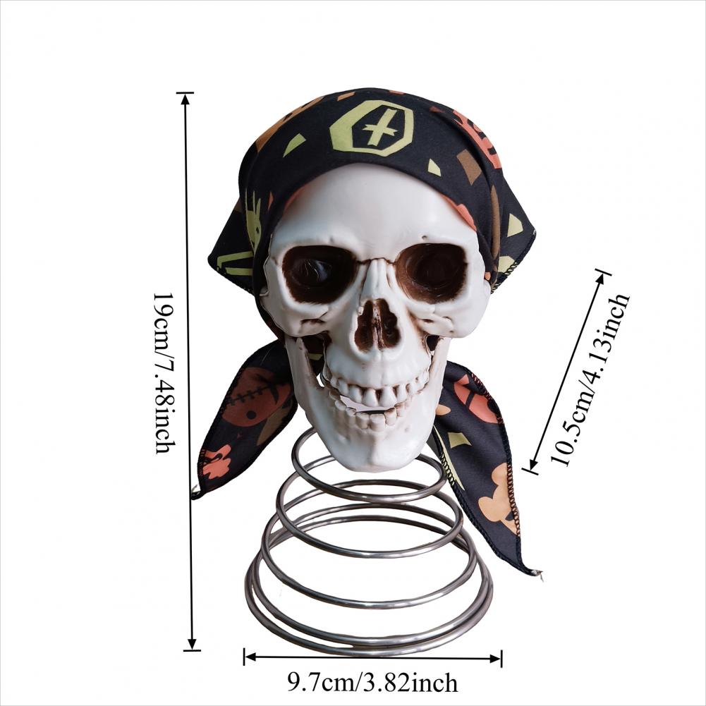Skull Tree Topper Pirate Skull Tree Decoration Spooky Skeleton Tree Topper Ornaments for Halloween Christmas Decor for Home