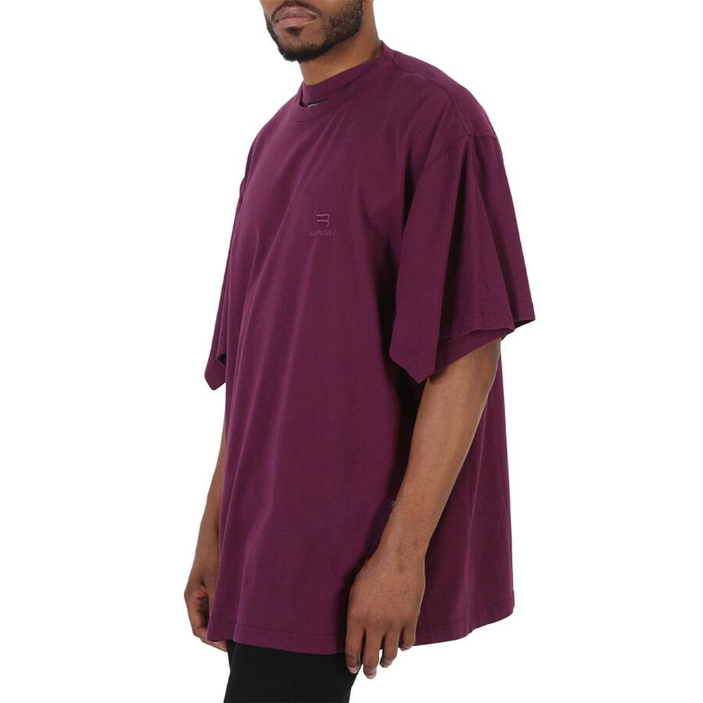 Balenciaga T Shirt Women's Purple Loose Fit 657059TKV908476