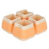 4 Peças Protetores de Silicone para Móveis 3,3x3,9x3,9cm Antiderrapantes Capas para Pés de Cadeira Mesa(laranja )
