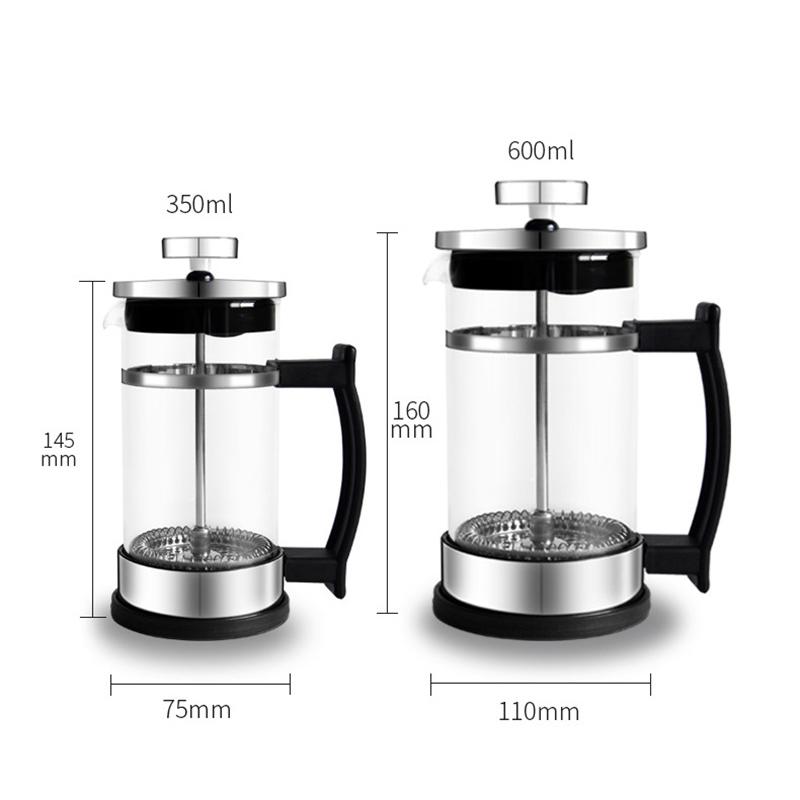 Coffee French Press Pot With Filter High Borosilicate Glass Hand Punch Coffee Pot Multifunctional Brewings Tea Milk Pot Tools