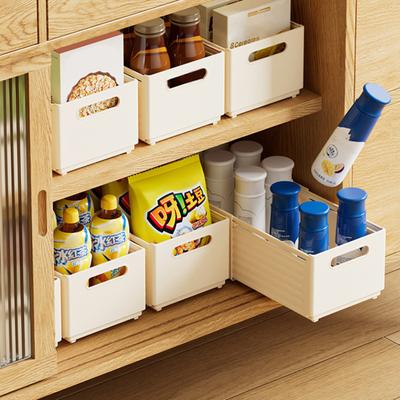 Rozšiřitelné úložné přihrádky s dutými držadly Stabilní Stohovatelné Univerzální prostorově úsporný organizér pro domácí kuchyni