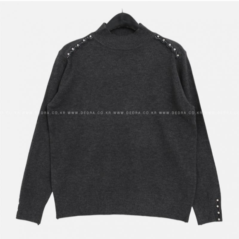 Dedra Majohn Pearl Mock Neck Knit Knd5010 Yc