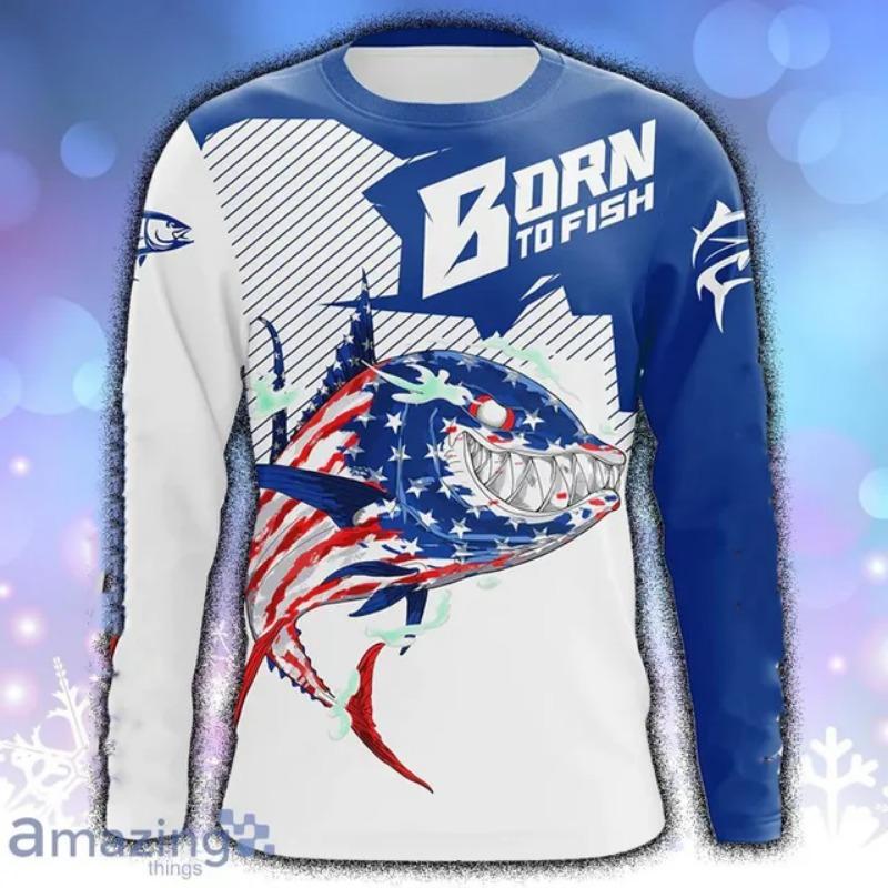 Men's Long Sleeve T-shirt 3d Fishing Print Graphic T Shirts Men Women Fashion Tops Tees Men's Clothing Outdoors Sportwear Tops