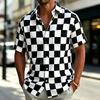 Camisa xadrez de manga curta indispensável, casual e moderna para o dia a dia.