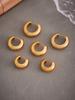 Qiong Yao 18K Gold Plated Stainless Steel Hoop Earrings - Simple, Fashionable Women's Jewelry