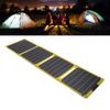 Solar Panel Charger Monocrystalline Silicone ETFE 4 Folding Super Slim Double Type C Solar Charger for Laptops Phones