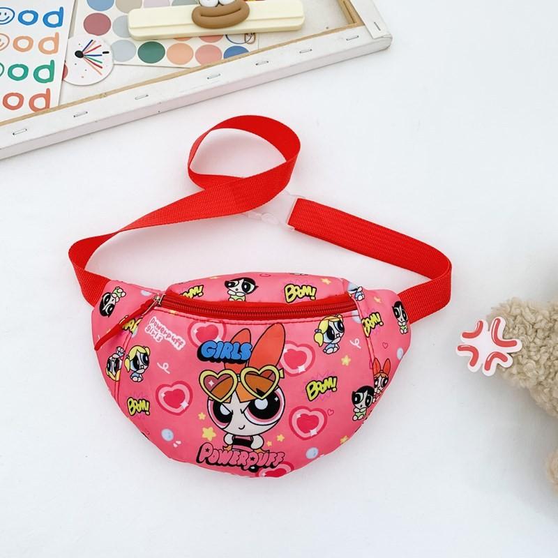 

The Powerpuff Girls Print Kids Crossbody Bag With Breathable Nylon For Girls Daily Use кавун червоний колір