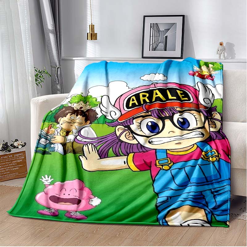 DR-Slump-Arale Cartoon Throws Blanket Kids Super Soft Cute Blankt for Travel Couch Sofa Picnic Bed Flannel Blanket Birthday Gift