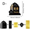 Creative Black Gold Ramadan Countdown Calendar with Wooden Base DIY Advent Calendar Replacement Acrylic Islamic Decoration Gift